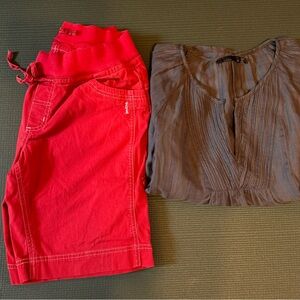 Prana shorts and blouse!!